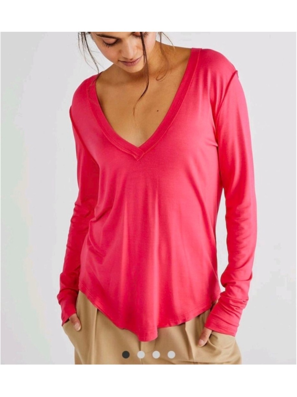 Free People We The Free Moon Dance Long Sleeve S Hot Berry